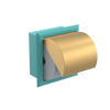 Rubinet RECESSED TOILET PAPER HOLDER Aqua