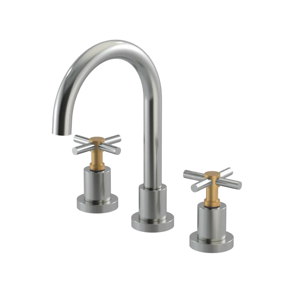 Rubinet Widespread Lav. Set. (less drain) Satin Nickel