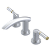 Rubinet Widespread Lav. Set. (less drain) Satin Chrome