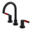 Rubinet Widespread Lav. Set. (less drain) Matt Black