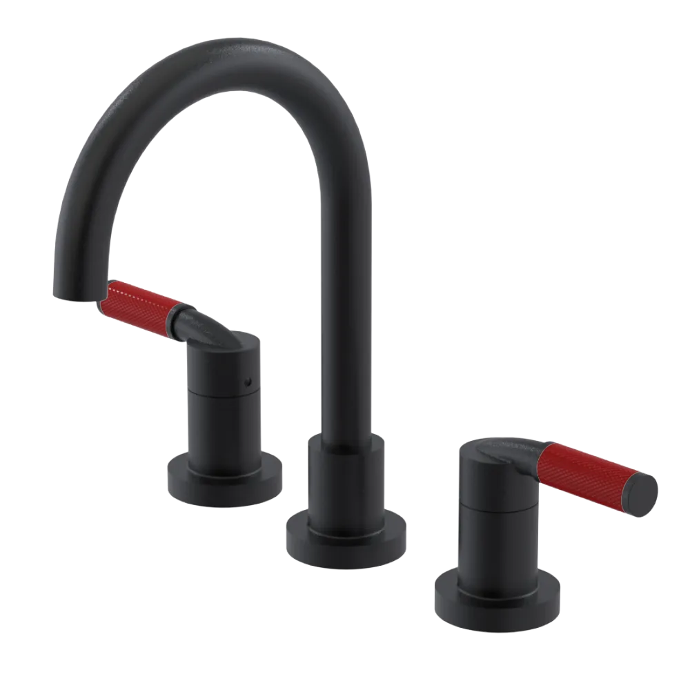 Rubinet Widespread Lav. Set. (less drain) Matt Black