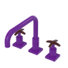 Rubinet Widespread Kitchen Set with Genesis Spout Purple Haze
