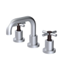 Rubinet Widespread Lav. Set. (less drain) Satin Chrome