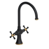 Rubinet Two Handle Single Hole Kitchen Set Matt Black