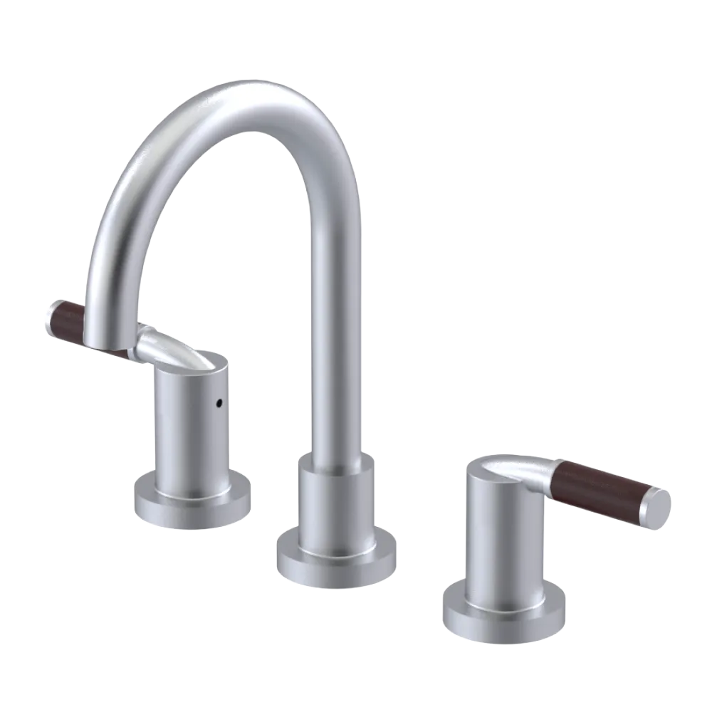 Rubinet Widespread Lav set (less drain) Satin Chrome