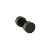 Rubinet Shower Door Knob (set) Matt Black