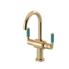 Rubinet Single Hole Dual Handle Lav. Set. (less drain) Gold