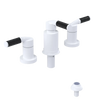 Rubinet Bidet Fitting with Spray, Diverter, and Vacum Breaker (Less Drain) White