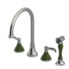 Rubinet Widespread Kitchen Set with Hand Spray Satin Nickel