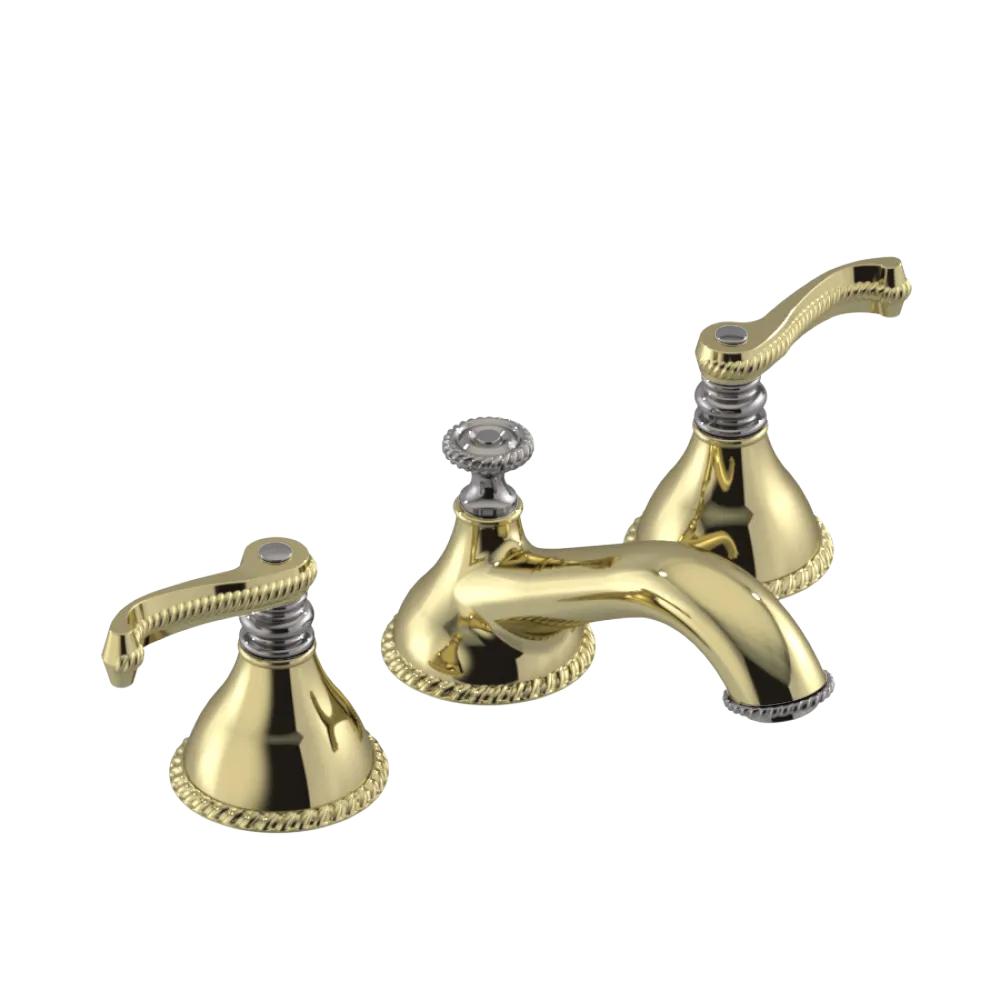 Rubinet Widespread Lav. Set. (less drain) Gold