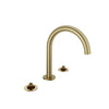 Baril 8" c/c lavatory faucet (without handle), drain included
