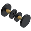 Rubinet Shower Door Knob (set) Matt Black