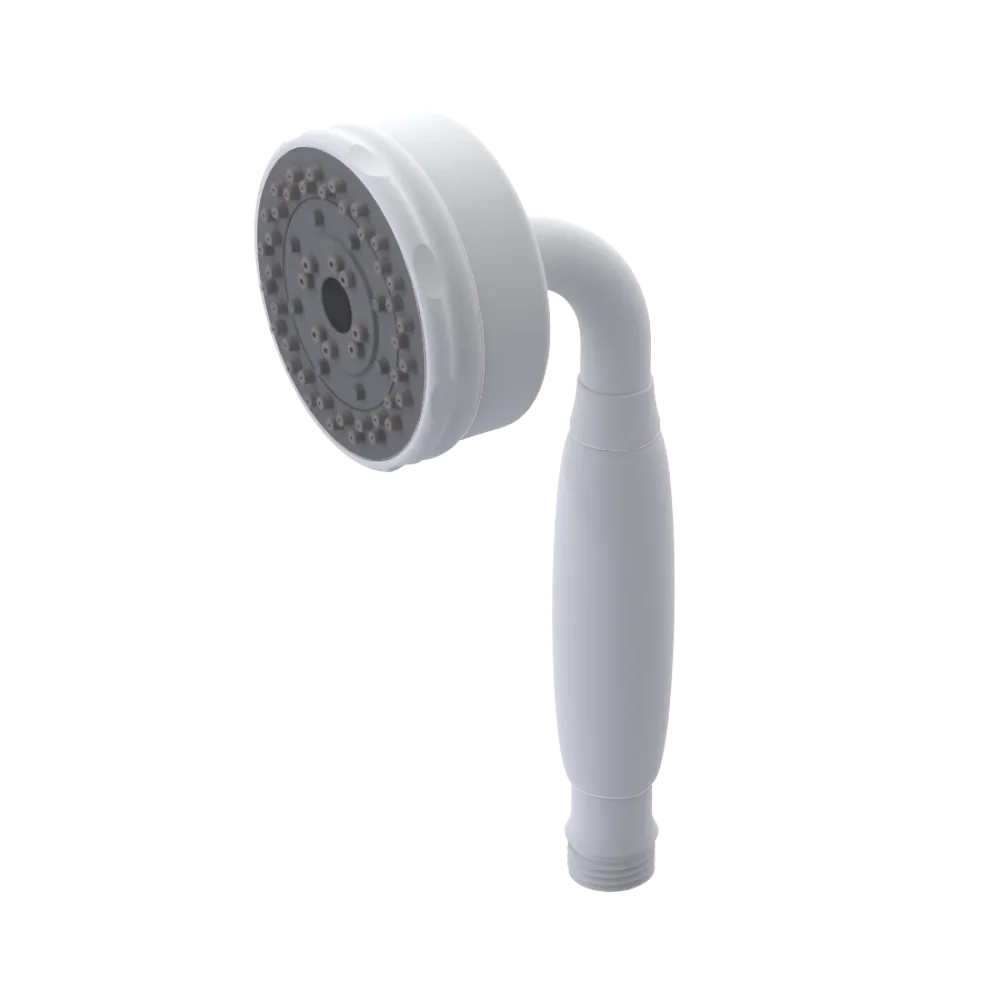 Rubinet 3 Function Hand Held Shower Only Matt White