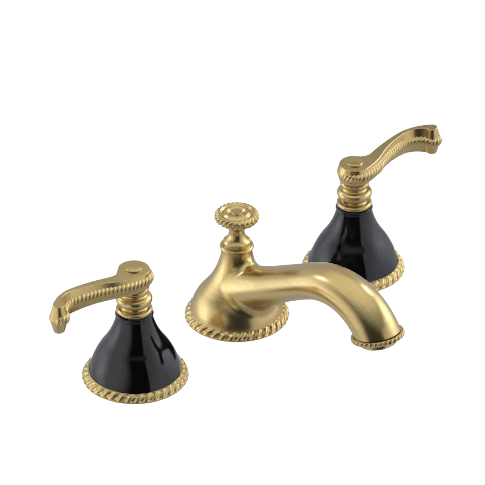 Rubinet Widespread Lav. Set. (less drain) Satin Brass