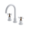 Rubinet Widespread Lav. Set. (less drain) White
