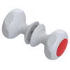 Rubinet Shower Door Knob (set) White