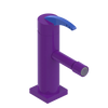 Rubinet Single Control Bidet Fitting (less drain) Purple Haze