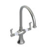 Rubinet Two Handle Single Hole Kitchen Set Satin Nickel