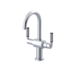 Rubinet Single Hole Dual Handle Lav. Set. (less drain) Satin Chrome