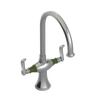 Rubinet Two Handle Single Hole Kitchen Set Satin Nickel