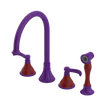 Rubinet Widespread Kitchen Set with Hand Spray Purple Haze