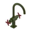 Rubinet Single Hole Dual Handle Lav. Set. (less drain) Green Envy