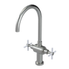 Rubinet Two Handle Single Hole Kitchen Set with LaSalle Spout Satin Nickel
