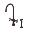Rubinet Two Handle Single Hole Kitchen Set with Hand Spray Oil Rubbed Bronze