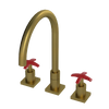 Rubinet Widespread Kitchen Set Antique Brass Matt