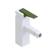 Rubinet Single Control Bidet Fitting (less drain) Matt White