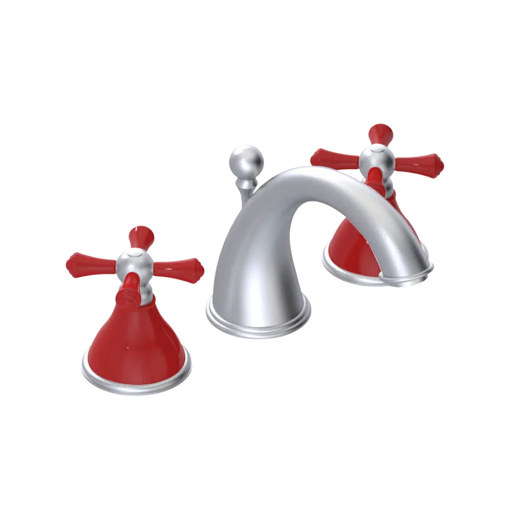 Rubinet Widespread Lav. Set. (less drain) Satin Chrome