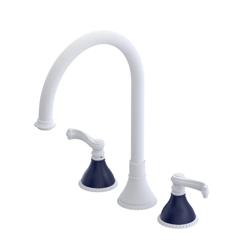 Rubinet Widespread Kitchen Set Matt White