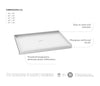 KALIA KONCEPT Rectangular acrylic shower base 48" x 36"