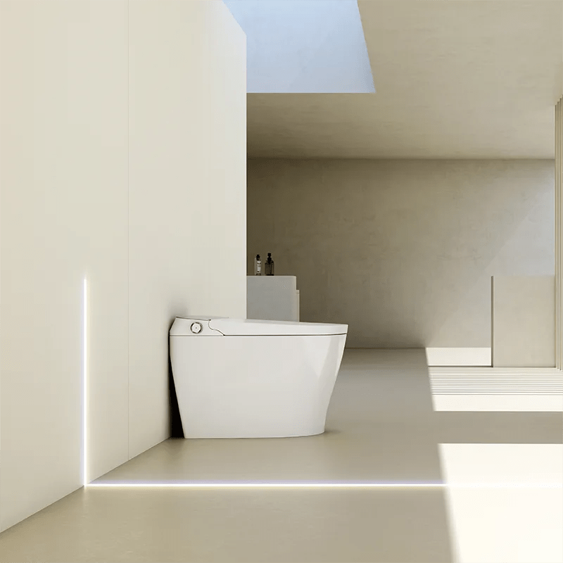 ALPS CanPro floor-mounted smart toilet in a bright contemporary bathroom