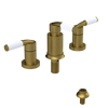Rubinet Bidet Fitting with Spray, Diverter, and Vacuum Breaker (less drain) Antique Brass Matt