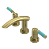 Rubinet Widespread Lav. Set. (less drain) Natural Brass