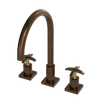 Rubinet Widespread Kitchen Set Tuscan Brass