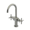 Rubinet Single Hole Dual Handle Lav. Set with LaSalle Spout (less drain) Satin Nickel