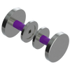 Rubinet Shower Door Knob (set) Satin Nickel