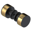 Rubinet Shower Door Knob (set) Matt Black