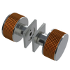 Rubinet Shower Door Knob (set) Satin Nickel