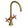 Rubinet Two Handle Single Hole Kitchen Set Antique Brass Matt
