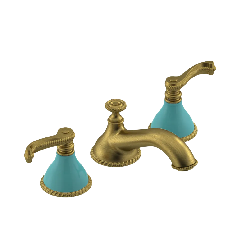 Rubinet Widespread Lav. Set. (less drain) Antique Brass Matt