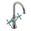 Rubinet Single Hole Dual Handle Lav. Set. (less drain) Polished Nickel