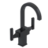 Rubinet Single Hole Dual Handle Lav. Set. (less drain) Black