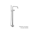 Baril Floor-mounted tub filler with hand shower (without handle)