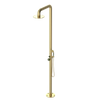 Rubinet Pressure Balance Outdoor Shower with Hand Held Shower & 10" Shower Head - 304 Stainless Steel Satin Gold