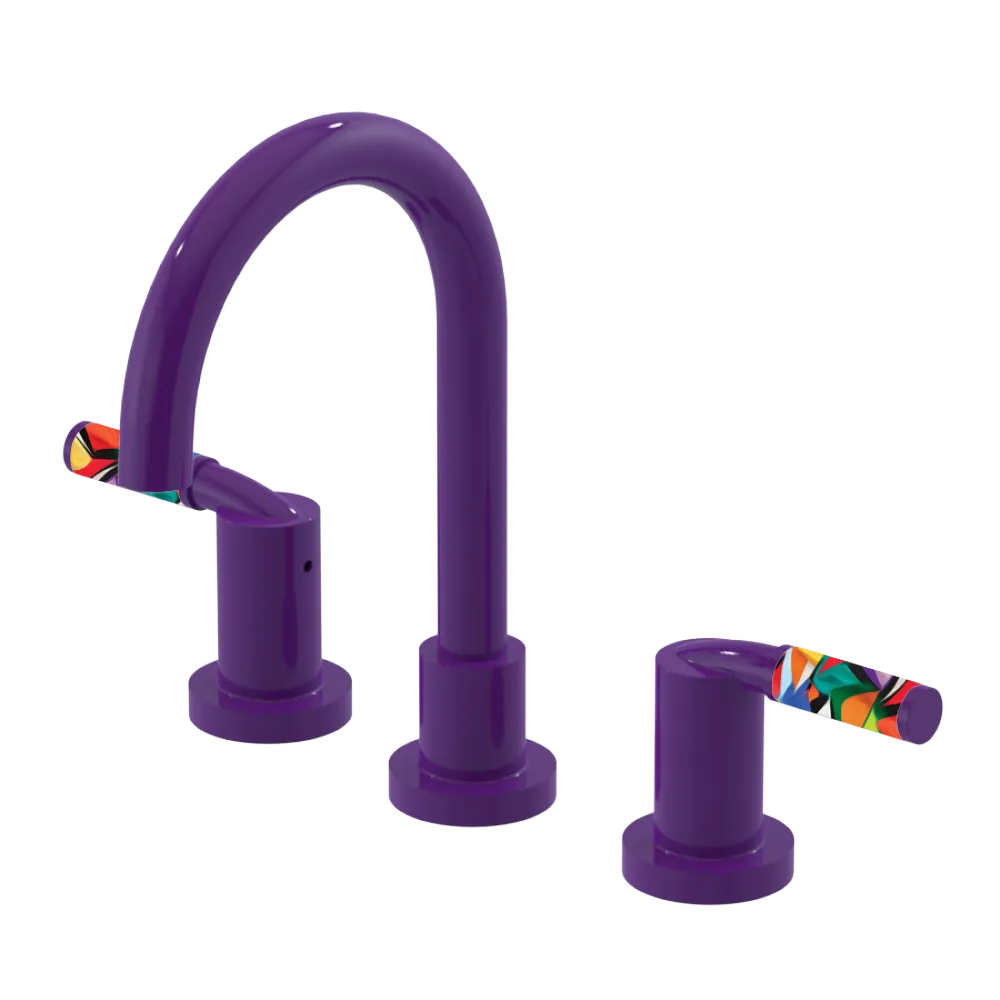 Rubinet Widespread Lav set (less drain) Purple Haze