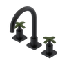 Rubinet Widespread Lav. Set. (less drain) Matt Black