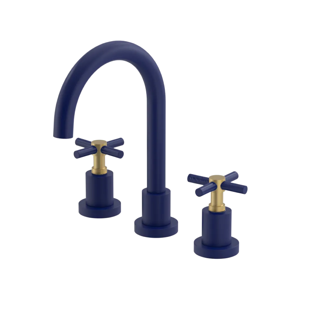 Rubinet Widespread Lav. Set. (less drain) Midnight Blue